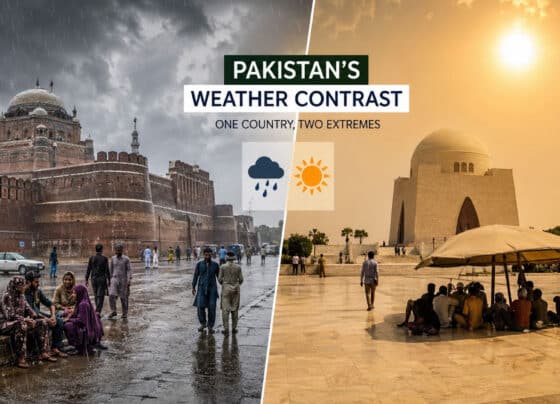 ملتان میں موسلا دھار بارش، گرمی کا زورٹوٹ گیا