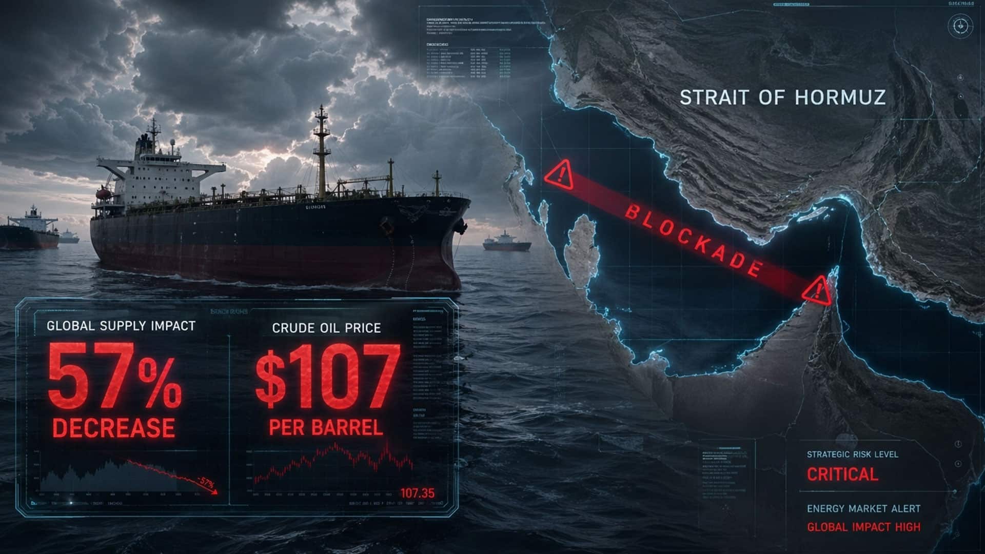 آبنائے ہرمز کی بندش نے عالمی معیشت مفلوج کردی، بلوم برگ کی رپورٹ میں تیل کی پیداوار میں بڑی کمی کا انکشاف