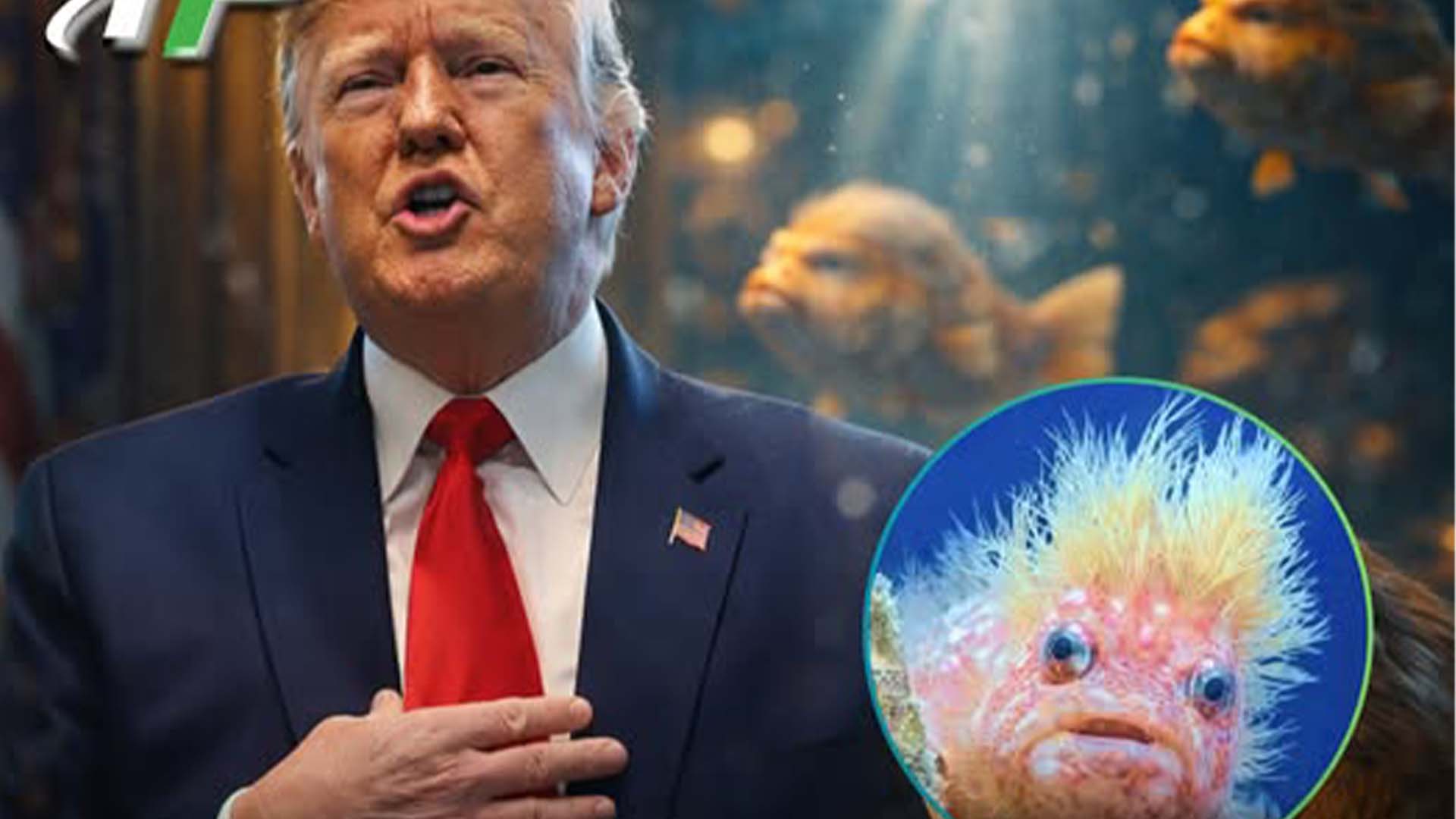 مچھلی کی تصویر وائرل، ڈونلڈ ٹرمپ سے مشابہت نے سب کو حیران کر دیا