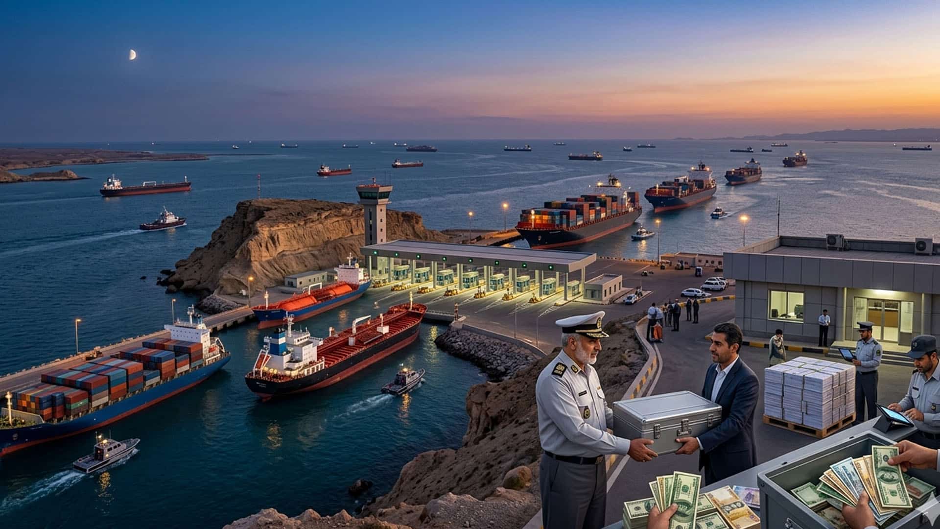 ایرانی نائب اسپیکر حامد رضا نے  دعویٰ کیا ہے کہ آبنائے ہرمز پر عائد کیے گئے ٹول ٹیکس سے پہلی آمدنی موصول ہوگئی