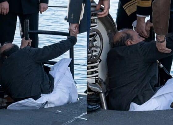 بھارتی وزیردفاع اپنا ہی دفاع کرنے سے قاصر ! آبدوز میں داخل ہوتے ہوئے پھنس گئے، ویڈیو وائرل