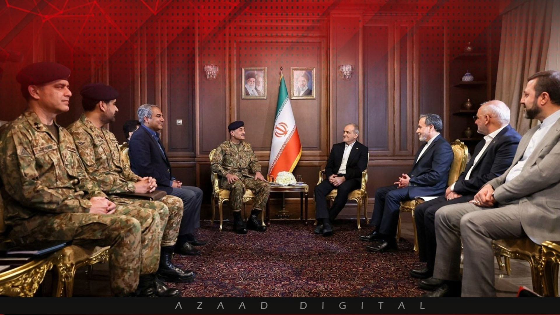 فیلڈ مارشل کی ایرانی صدر سے اہم  ملاقات ، خطے  کی صورتحال پر تبادلہ خیال