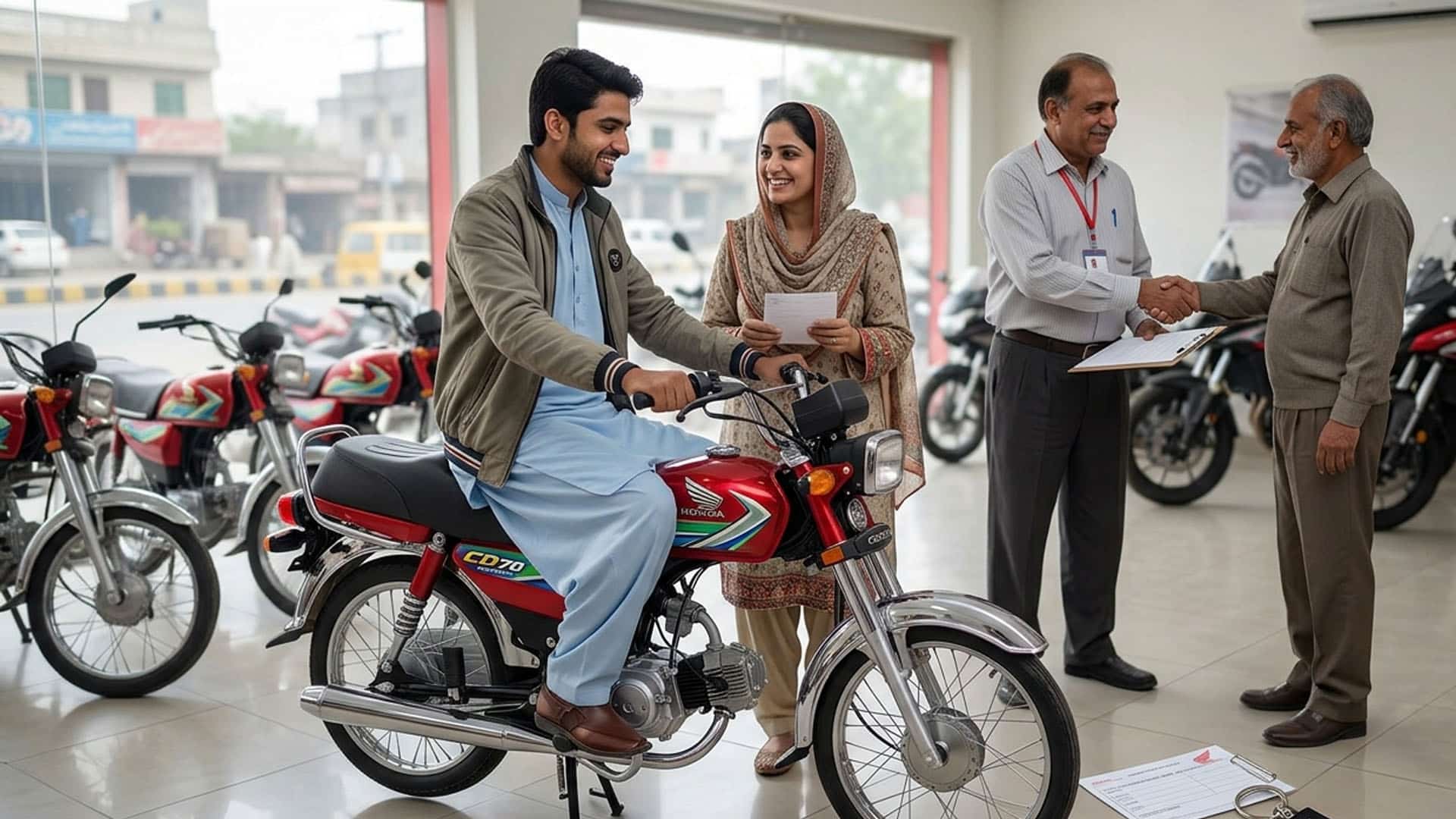 ہونڈا سی ڈی 70 خریدنے کا بہترین موقع ،صرف5,700 روپے ماہانہ میں بائیک گھر لے جائیں