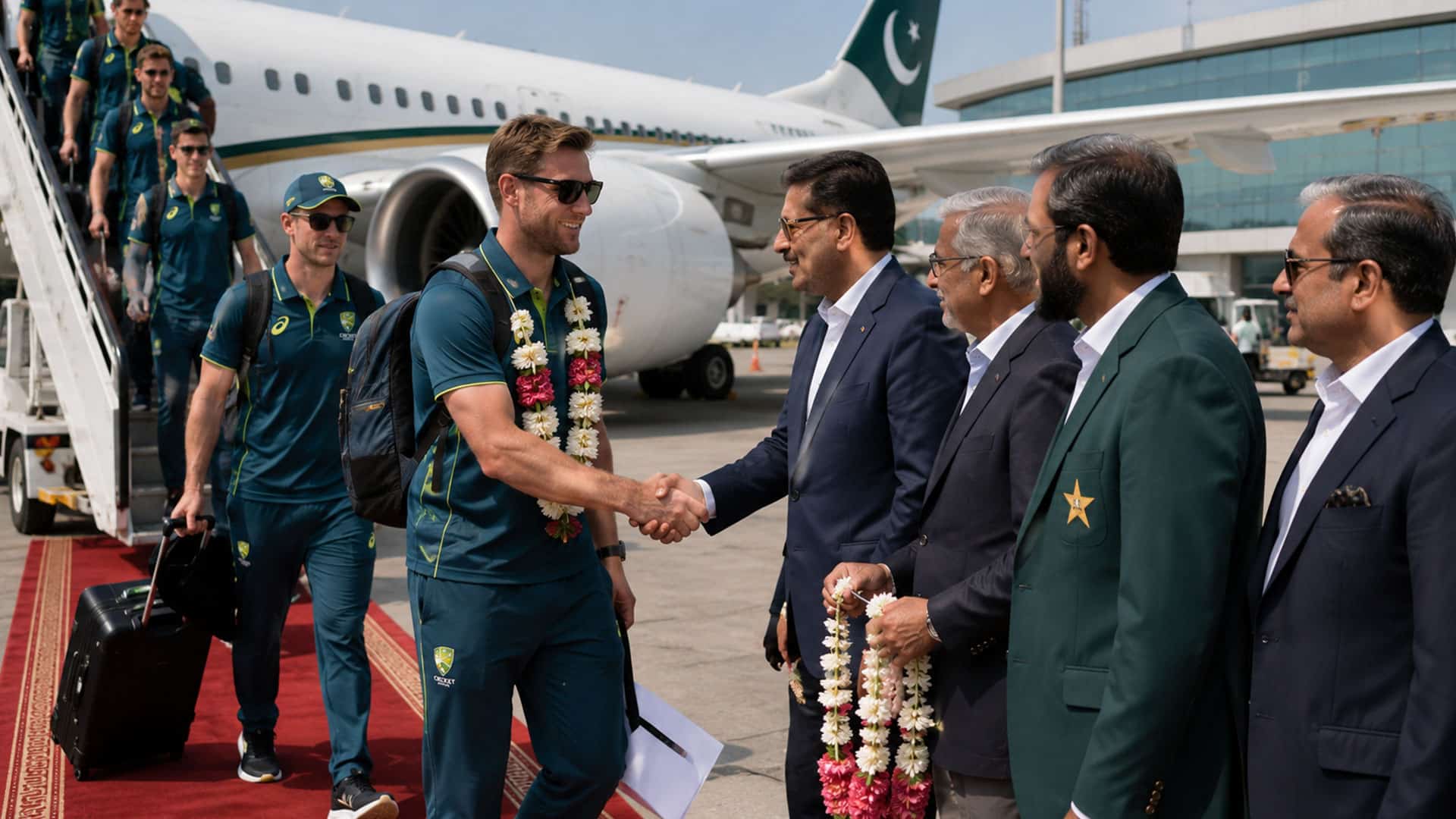 آسٹریلوی کرکٹ ٹیم پاکستان پہنچ گئی، راولپنڈی میں پہلا میچ، انتظامات مکمل، پاکستانی اسکواڈ میں 3 نئے چہرے سامنے آگئے
