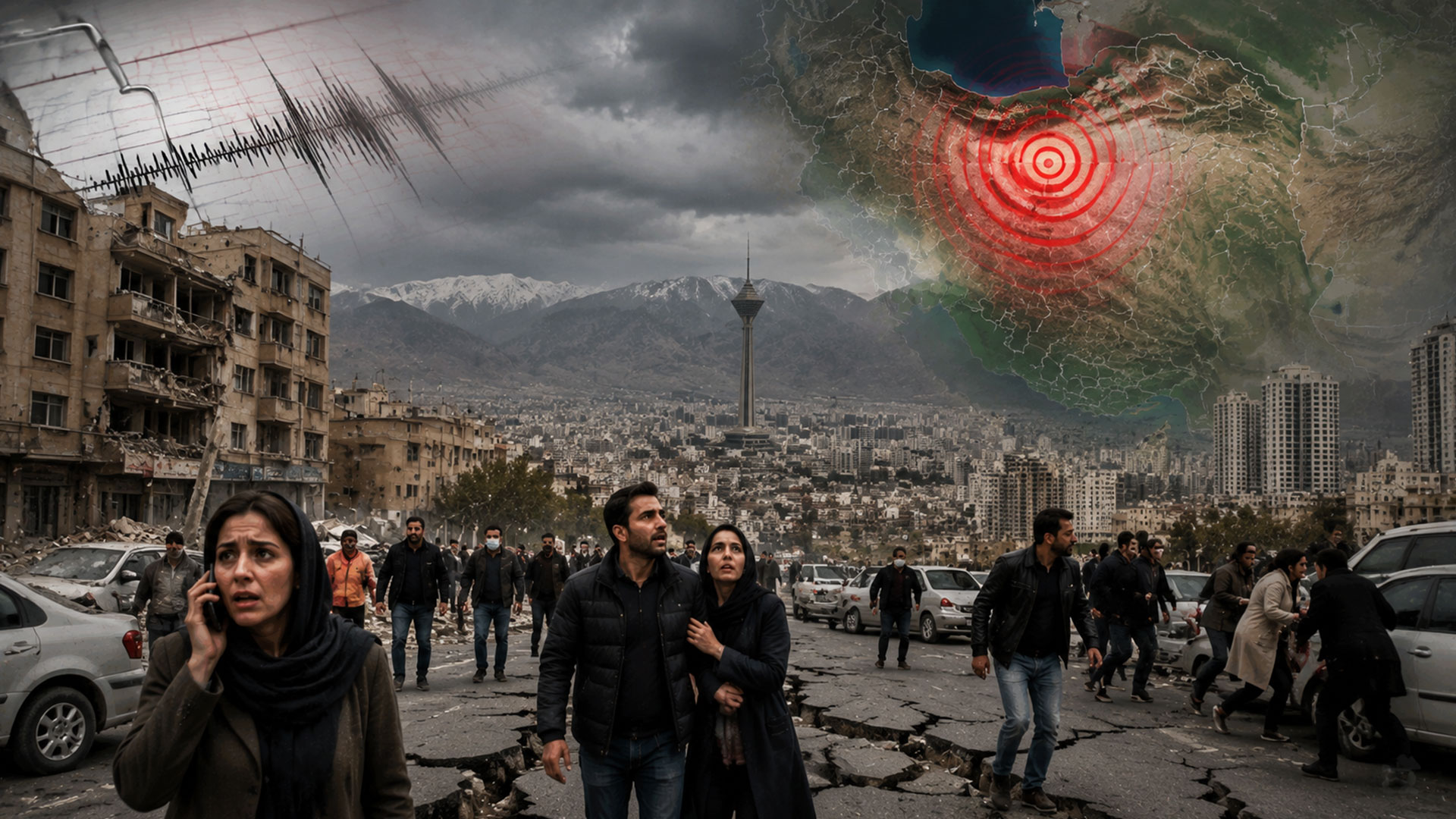 ایران کے دارلحکومت تہران اور مازندران میں زلزلے کے شدید جھٹکے، الرٹ جاری