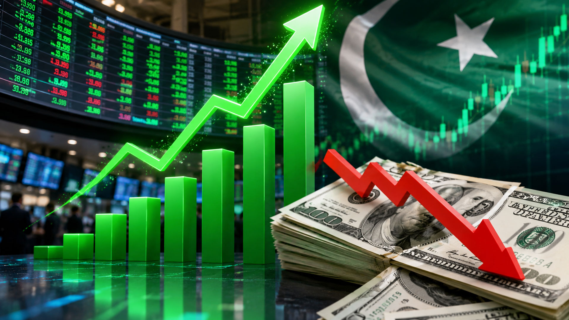 اسٹاک ایکسچینج میں زبردست تیزی، انٹر بینک میں ڈالر بھی مزید سستا ہو گیا