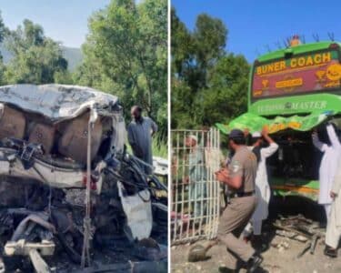 سوات ایکسپریس وے پر مسافر بس اور وین میں تصادم ،11 مسافر جاں بحق