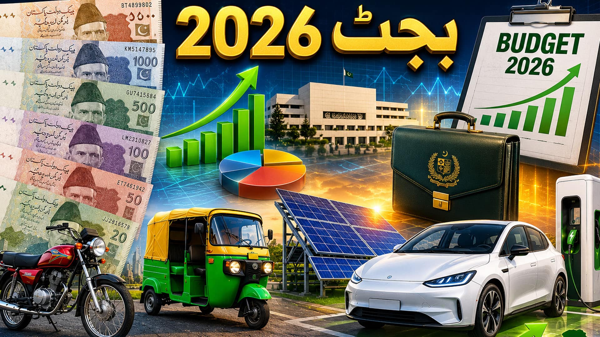 بجٹ میں موٹر سائیکل ،رکشے،سولرپینلز اورالیکٹرک گاڑیاں مہنگی ہونگی یا سستی؟