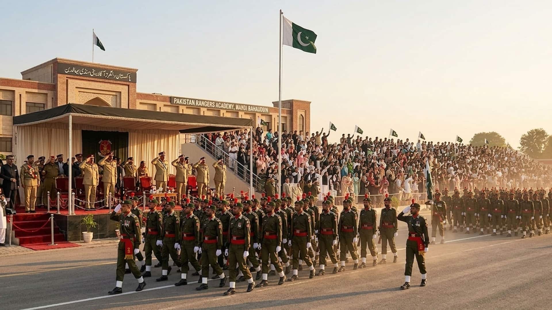 پاکستان رینجرزاکیڈمی منڈی بہاؤالدین میں ریکروٹس کی عزم و وقار سے بھرپور پاسنگ آؤٹ پریڈ