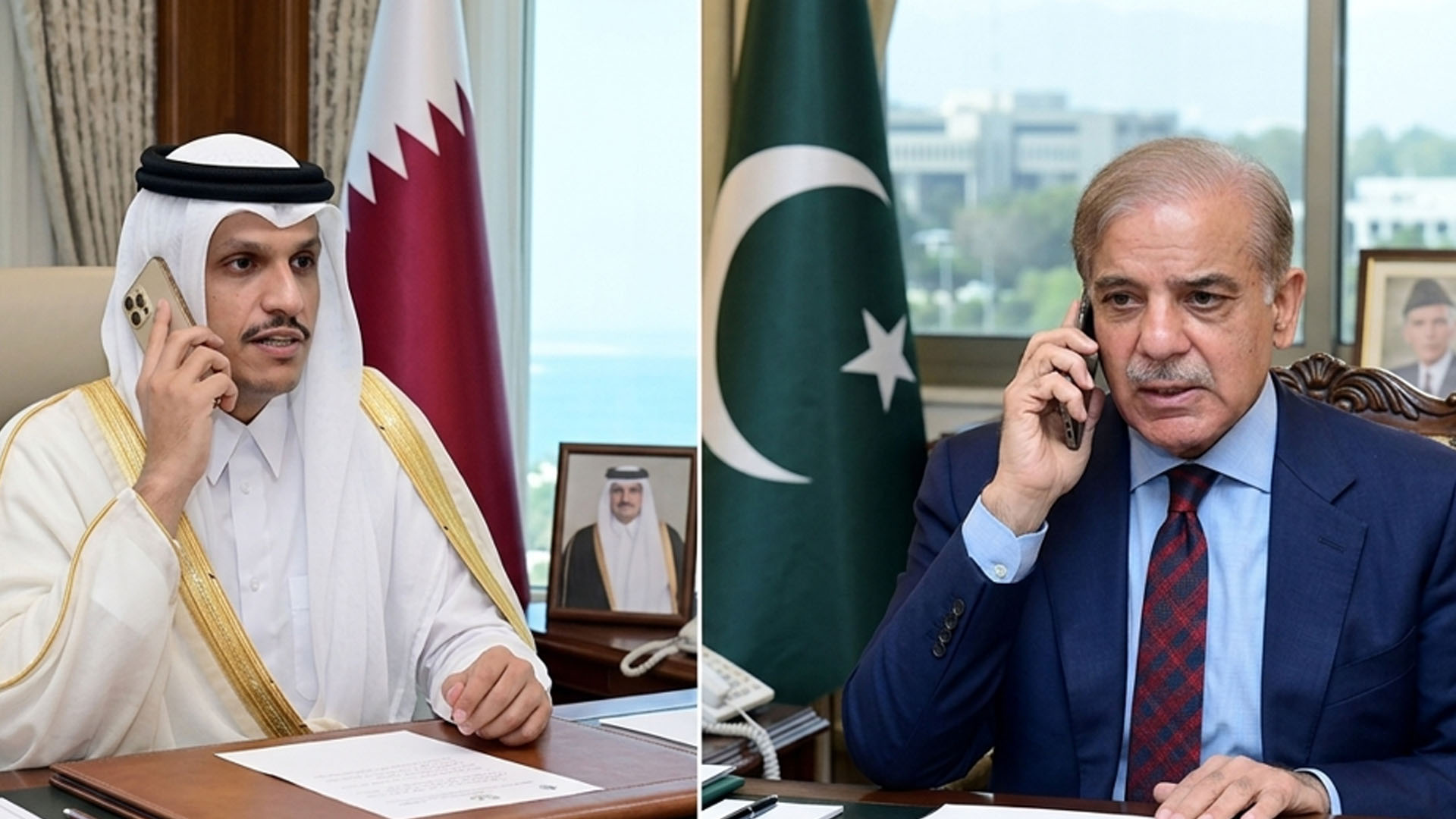 وزیراعظم شہباز شریف اور قطر کے وزیراعظم میں ٹیلیفونک رابطہ، خطے میں امن و استحکام کیلئے سفارتی کوششیں جاری رکھنے پر اتفاق