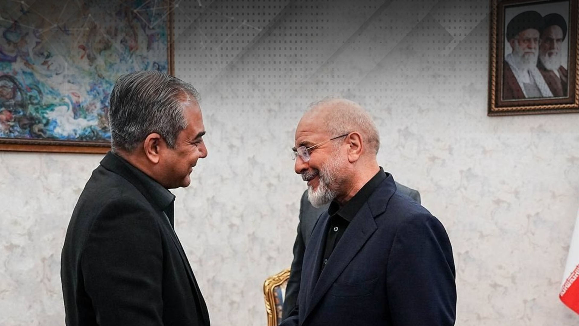 محسن نقوی کی ایرانی پارلیمنٹ کے سپیکر محمد باقر قالیباف سے اہم ملاقات