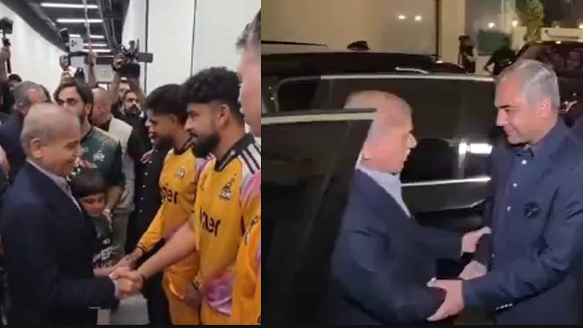 وزیراعظم شہباز شریف کی  قذافی اسٹیڈیم آمد، پر پرتپاک استقبال
