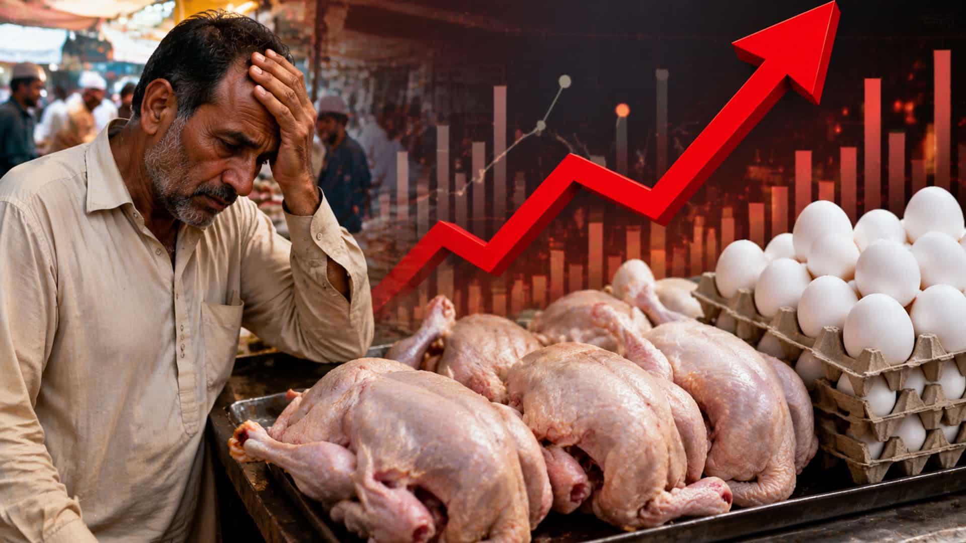 مہنگائی کا طوفان، برائلر مرغی اور فارمی انڈوں کی قیمتوں میں بڑا اضافہ