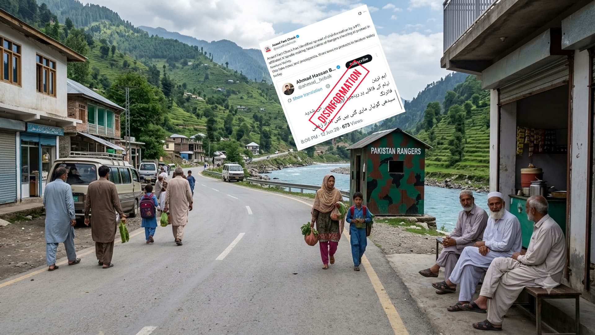 آزاد کشمیر، راولاکوٹ احتجاج کی جعلی ویڈیوز پھیلانے والا ’پی ٹی آئی‘ کا نیٹ ورک پکڑا گیا، رینجرز کی فائرنگ جعلی نکلی