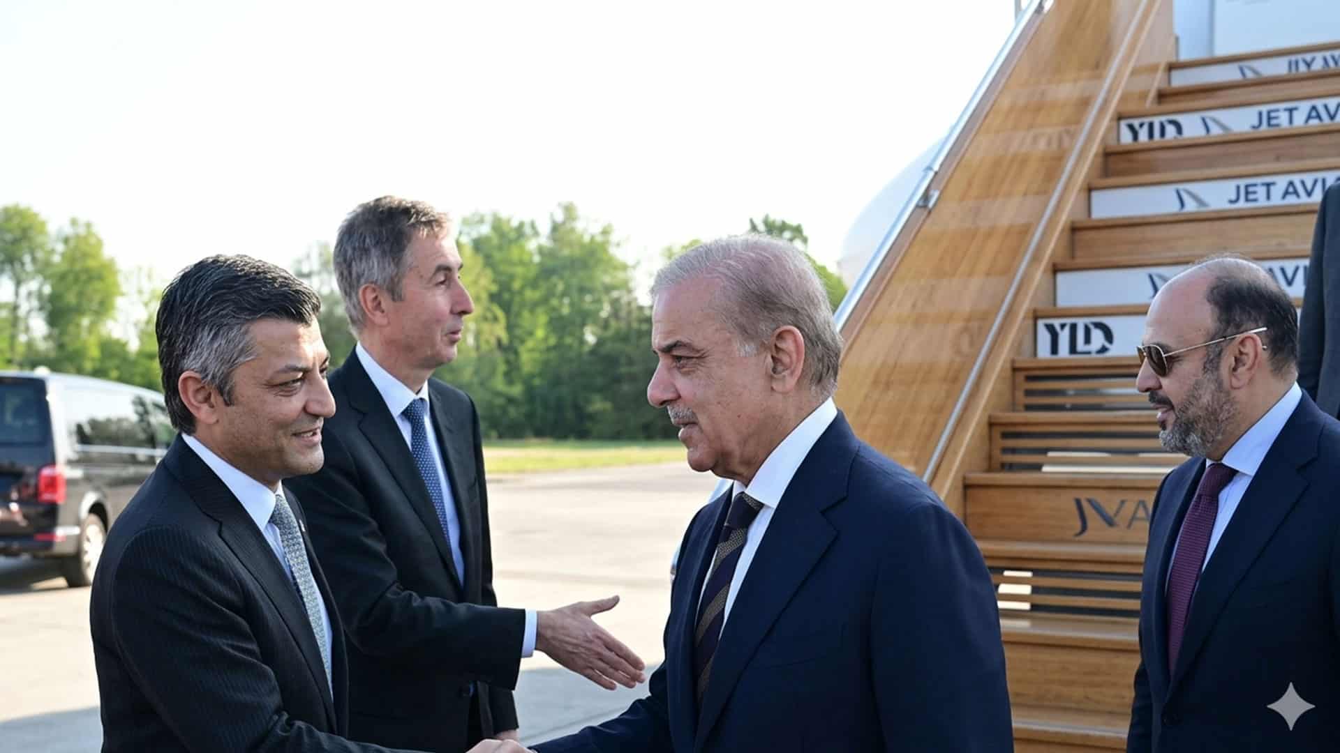 ایران امریکا امن مذاکرات، وزیراعظم، فیلڈ مارشل بطور ثالث سوئٹرز لینڈ پہنچ گئے، ایئر پورٹ پر شاندار استقبال
