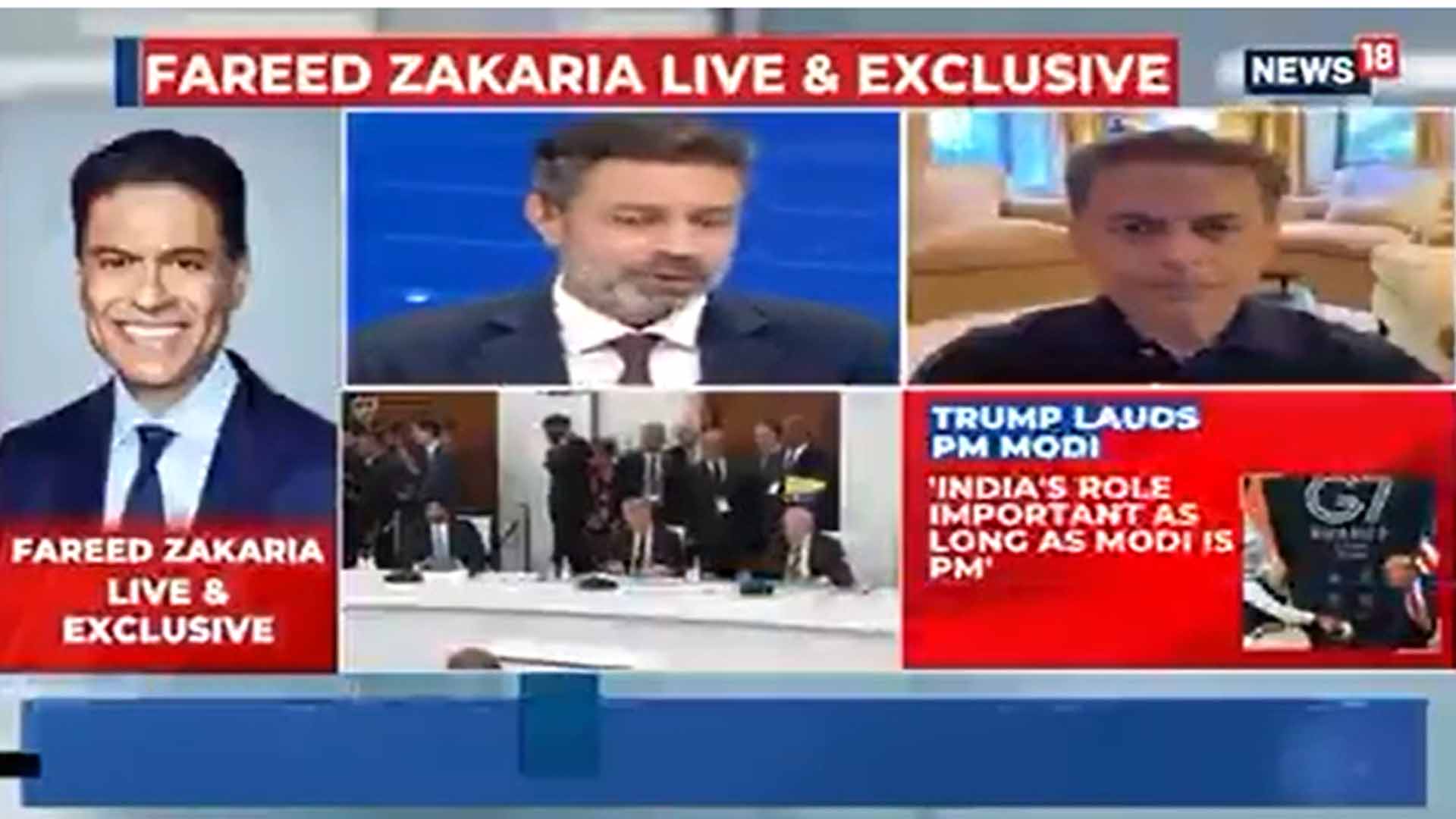 ٹرمپ کی مودی میں دلچسپی کم ہوچکی ہے،  تعلقات کا محور اب  فیلڈ مارشل عاصم منیر ہیں،امریکی صحافی فرید ذکریا کی بھارتی ٹی وی News18 سے گفتگو
