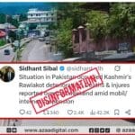 آزاد کشمیر میں بدامنی کے دعوے حقائق کے منافی ، بھارتی صحافی کی پراپیگنڈا مہم بے نقاب