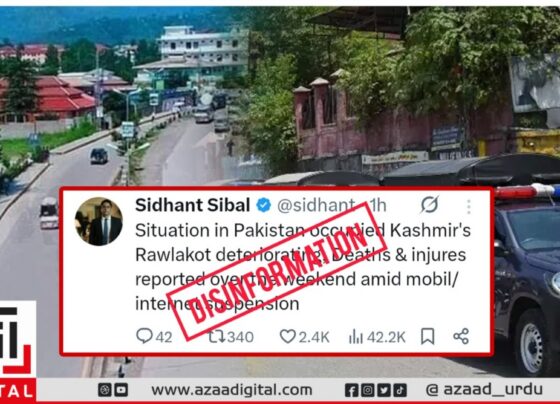 آزاد کشمیر میں بدامنی کے دعوے حقائق کے منافی ، بھارتی صحافی کی پراپیگنڈا مہم بے نقاب