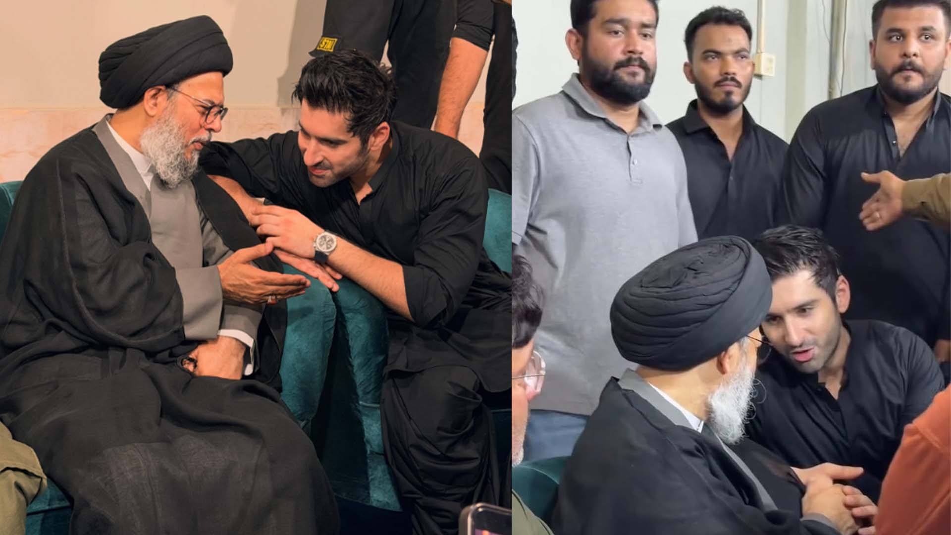 منیب بٹ کا محرم الحرام پروائرل خصوصی پیغام،مجلس میں شرکت کی تصاویر وائرل