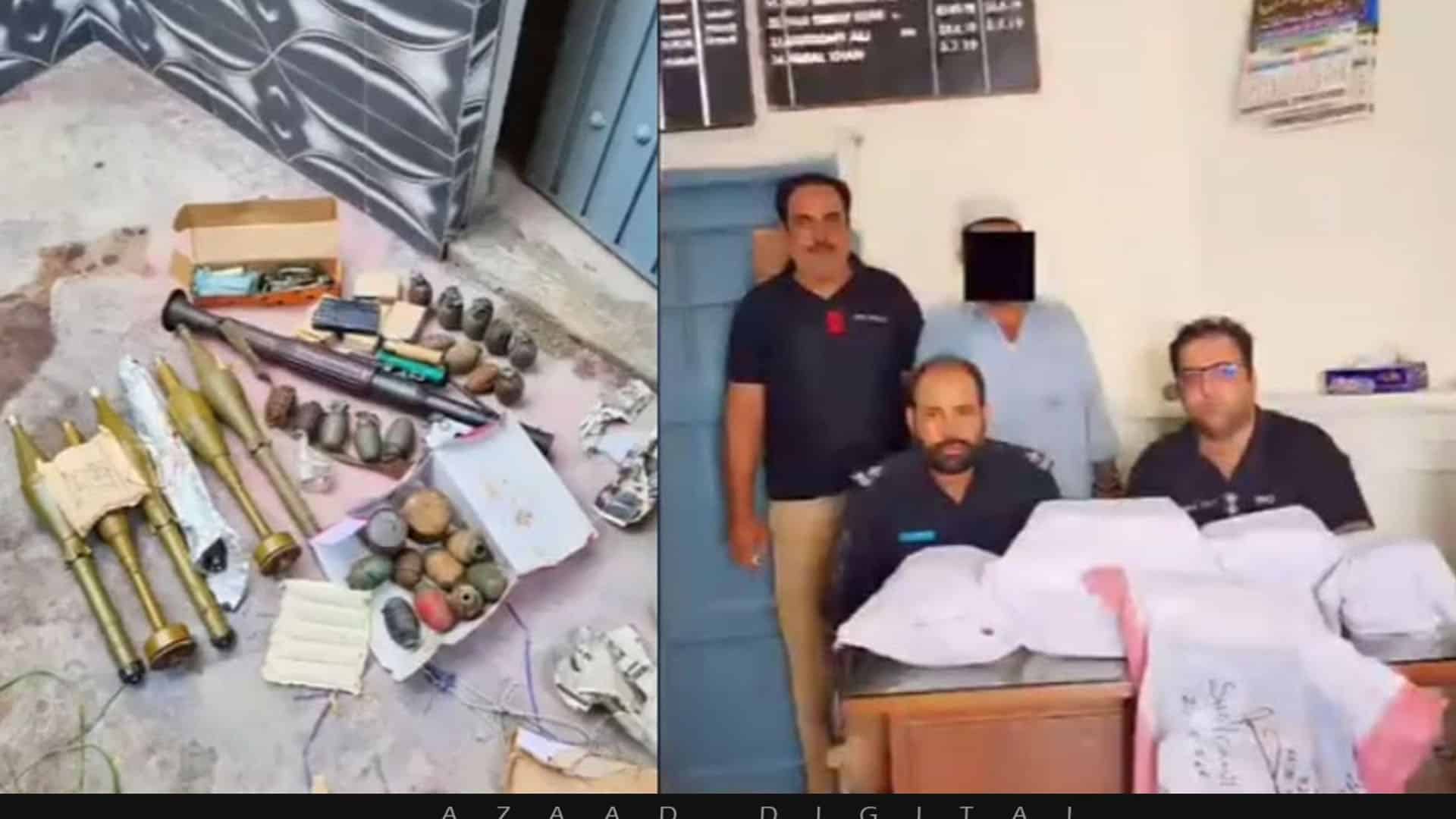 کوہاٹ تھانہ کینٹ پولیس کی بڑی کارروائی، بھاری مقدار میں اسلحہ برآمد، ملزم گرفتار