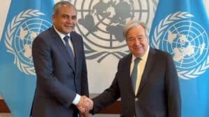 وزیرداخلہ محسن نقوی کی سیکریٹری جنرل اقوامِ متحدہ انتونیو گوتریس سے ملاقات