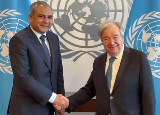 وزیرداخلہ محسن نقوی کی سیکریٹری جنرل اقوامِ متحدہ انتونیو گوتریس سے ملاقات