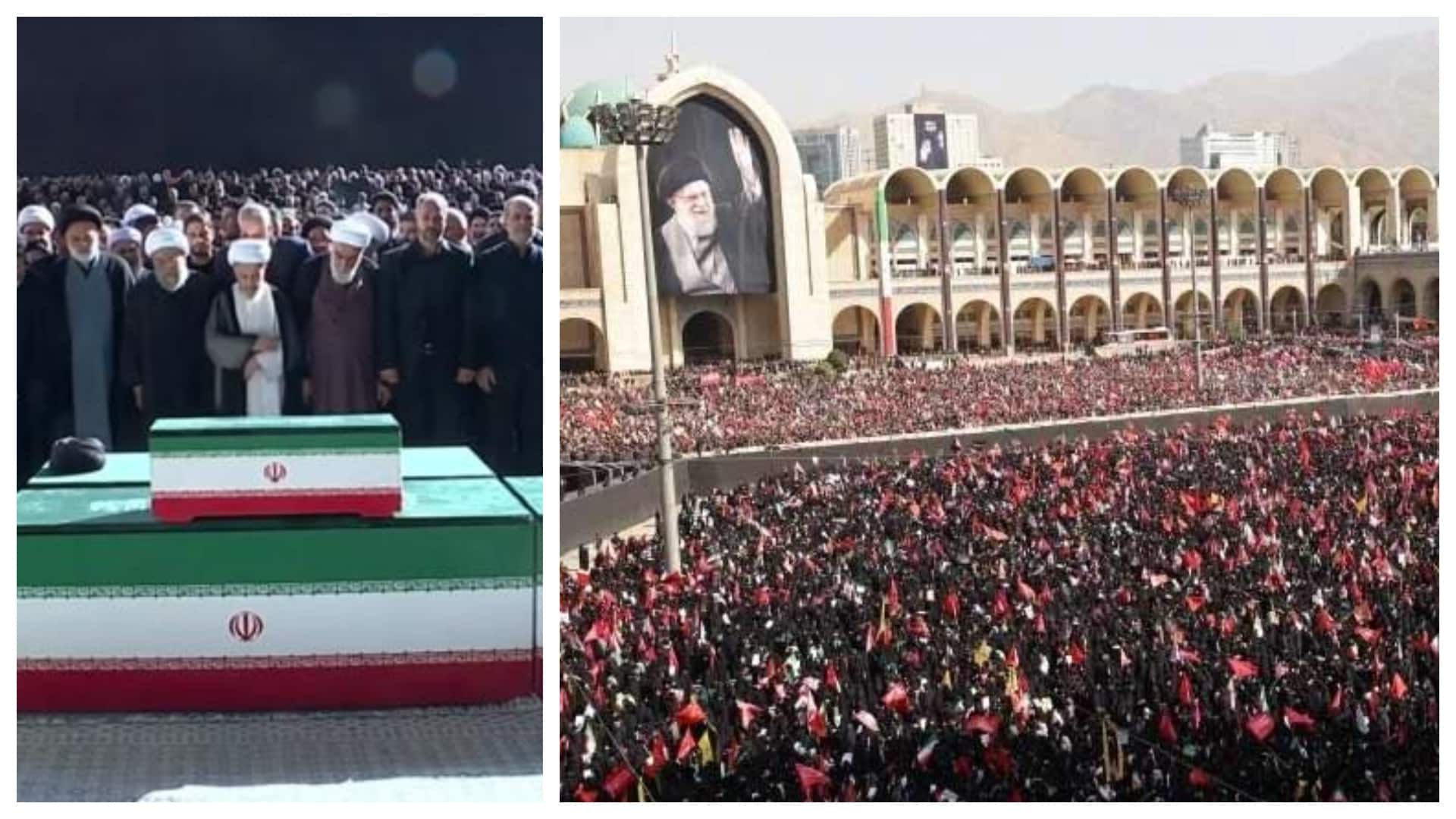 شہید ایرانی سپریم لیڈر آیت اللہ علی خامنہ ای کی نماز جنازہ ادا ، لاکھوں افراد کی شرکت