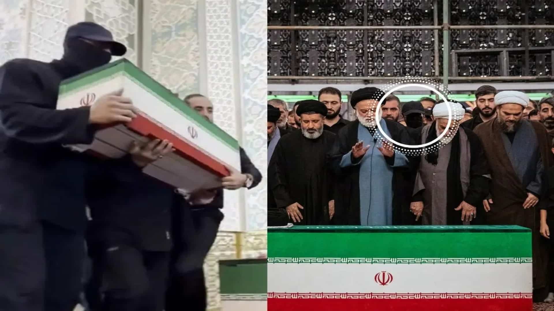 سابق ایرانی سپریم لیڈر علی خامنہ ای شہید کی نمازِ جنازہ میں پراسرار نقاب پوش کون تھا؟ شناخت سامنے آگئی