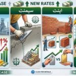 سریا، سیمنٹ، اینٹ اور مزدوری کے سرکاری ریٹس میں بڑی تبدیلی، نئی فہرست جاری