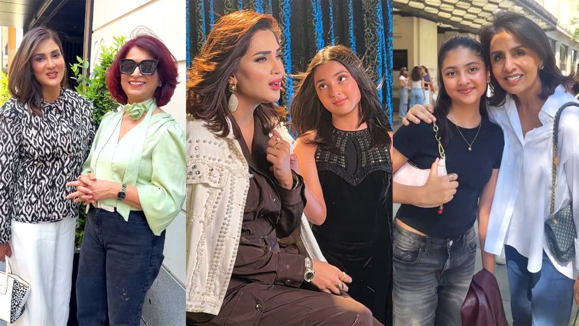 فضا علی اور بیٹی فراال کی نیتو کپور سے خوشگوار ملاقات