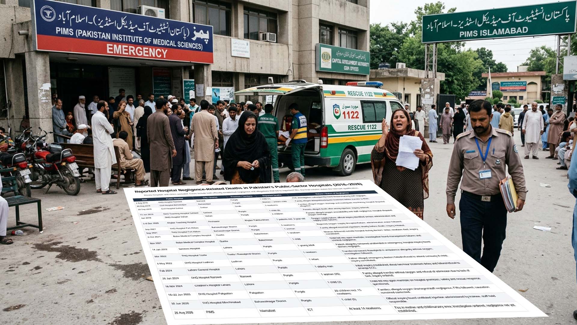 بیورو کریسی اور انتظامیہ کی غفلت، 2016 سے 2026 تک اسپتالوں میں رونما ہونے والے واقعات کی رپورٹ منظر عام پر آگئی