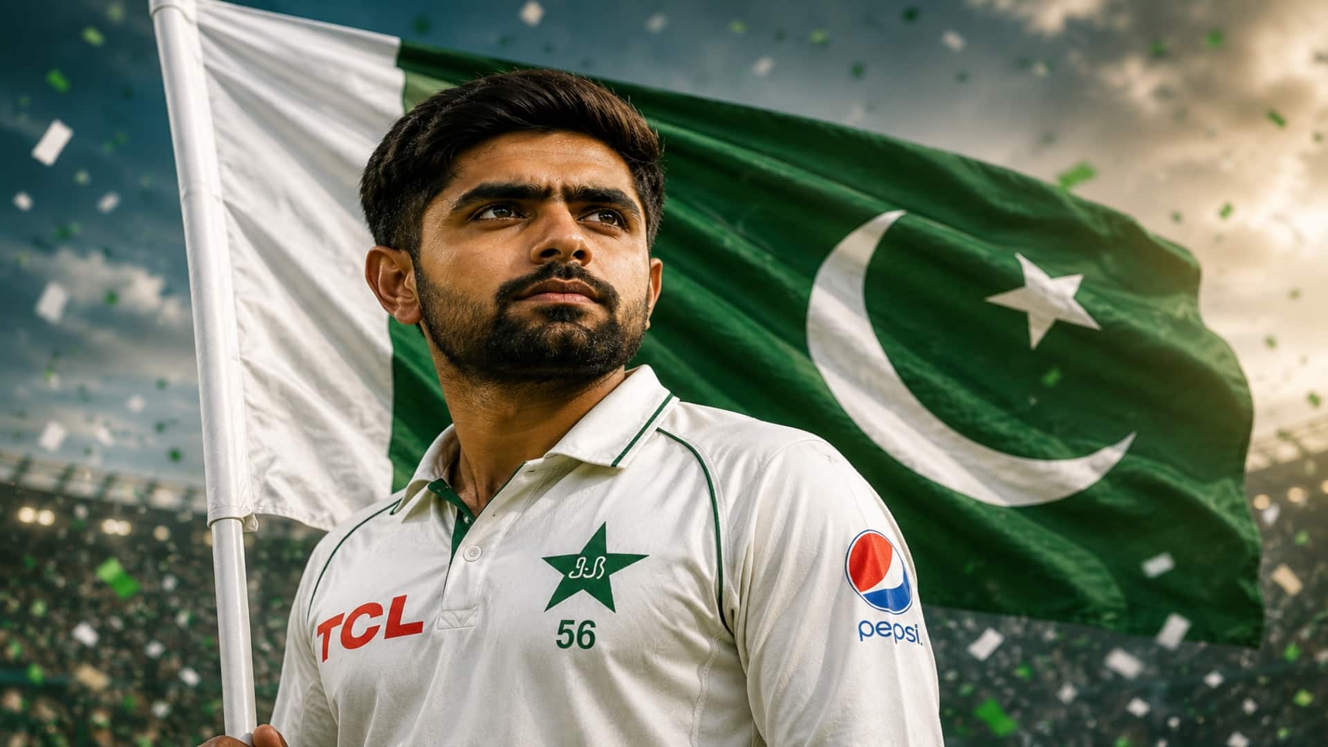 بابراعظم نے یومِ آزادی پر سبز ہلالی پرچم کیساتھ تصویر شیئر کردی، قوم کے نام کیا پیغام دیا؟