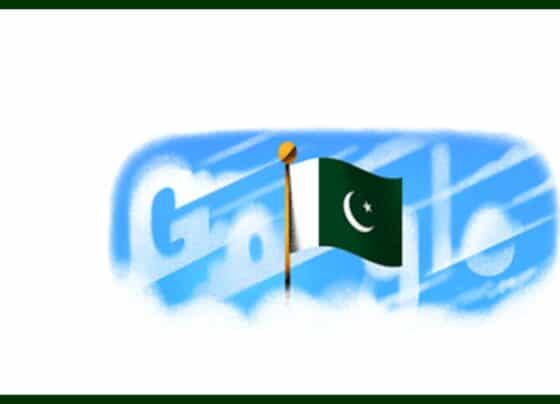 پاکستان کا 79واں یوم آزادی ، گوگل نے بھی ڈوڈل پر سبز ہلالی پرچم لہرا دیا