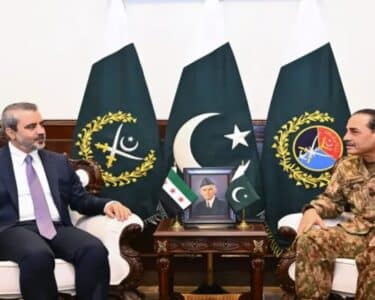 شام کے وزیرِ خارجہ اسعد الشیبانی کی فیلڈ مارشل عاصم منیر سے ملاقات، دفاع اور سیکیورٹی کے شعبوں میں تعاون پر اتفاق