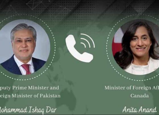 اسحاق ڈار کینیڈین وزیر خارجہ