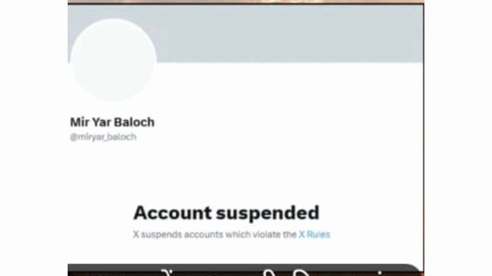 ایکس نے پاک فوج کے خلاف بھوکنے والے کتے میر یار بلوچ کا اکاونٹ بند کردیا