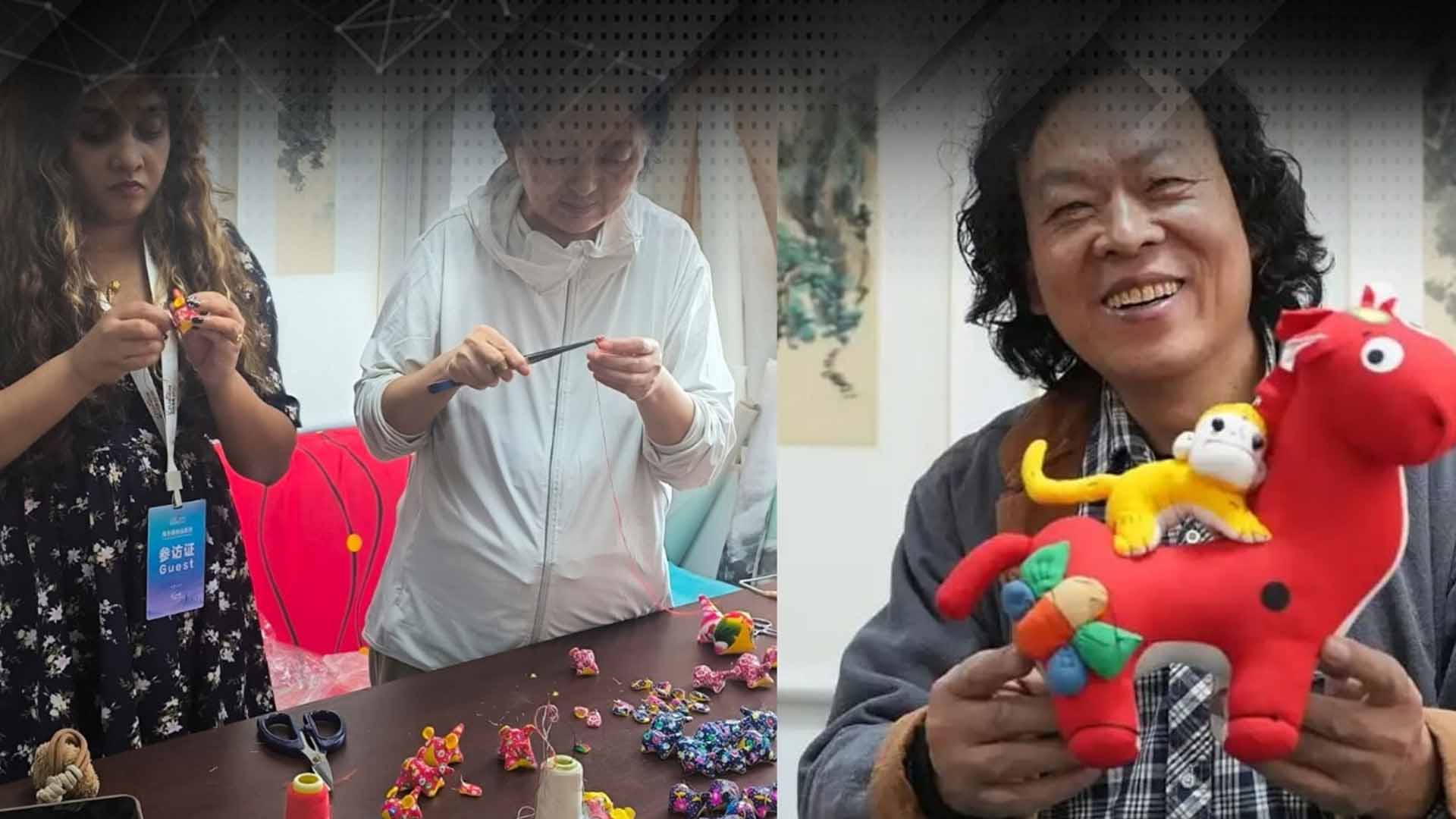 چین میں کپڑے اور روئی سے فن پارے بنانے کا قدیم فن آج بھی زندہ
