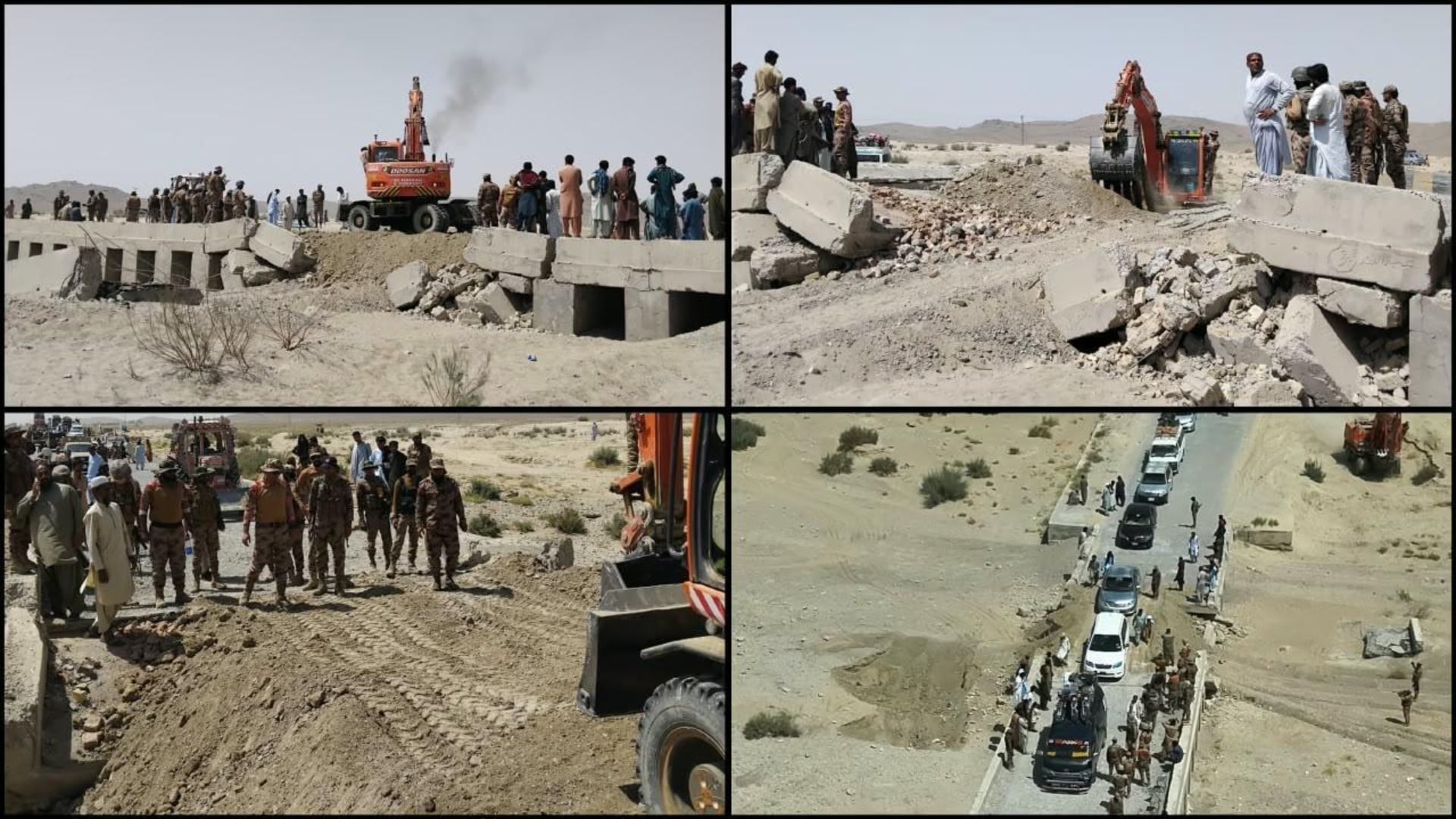 مستونگ: پنجپائی این-40 بی ایل اے کے تباہ کردہ پل کی فوری مرمت، آمدورفت کی بحالی پر مقامی افراد ایف سی کے مشکور
