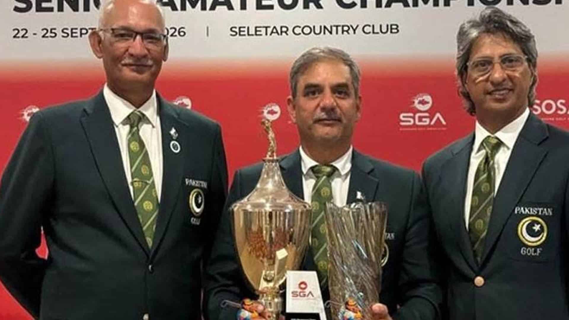 احمد ظفر حیات کا شاندار کارنامہ، سنگاپور اوپن سینیئر امیچر گالف چیمپیئن شپ کا ٹائٹل پاکستان کے نام