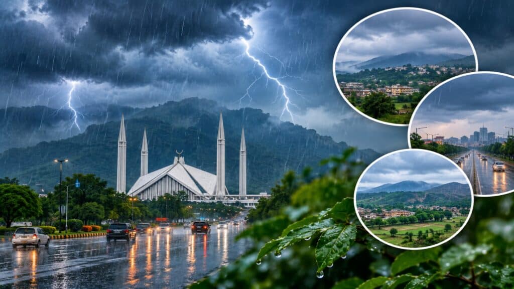 اسلام آباد سمیت ملک کے مختلف حصوں میں گرج چمک کے ساتھ بارش کی پیشگوئی