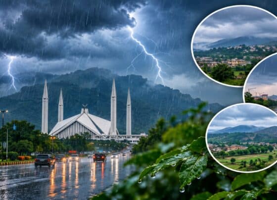 اسلام آباد سمیت ملک کے مختلف حصوں میں گرج چمک کے ساتھ بارش کی پیشگوئی
