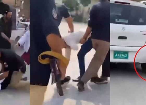 پولیس کا طلبا پر تشدد