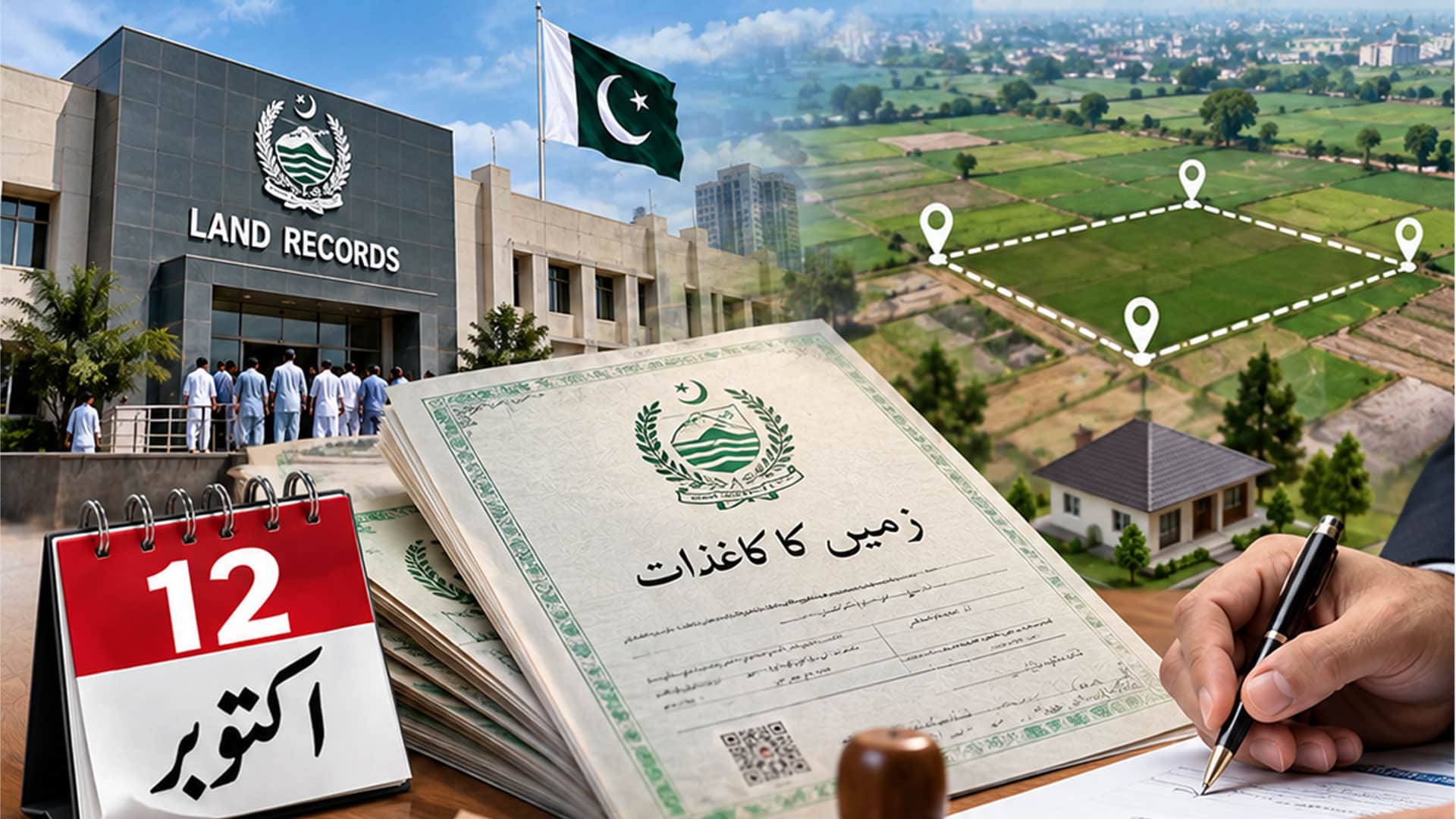 زمینوں کے کاغذات بنوانے کا طریقہ بدل گیا، 12 اکتوبر سے نئے قواعد نافذ