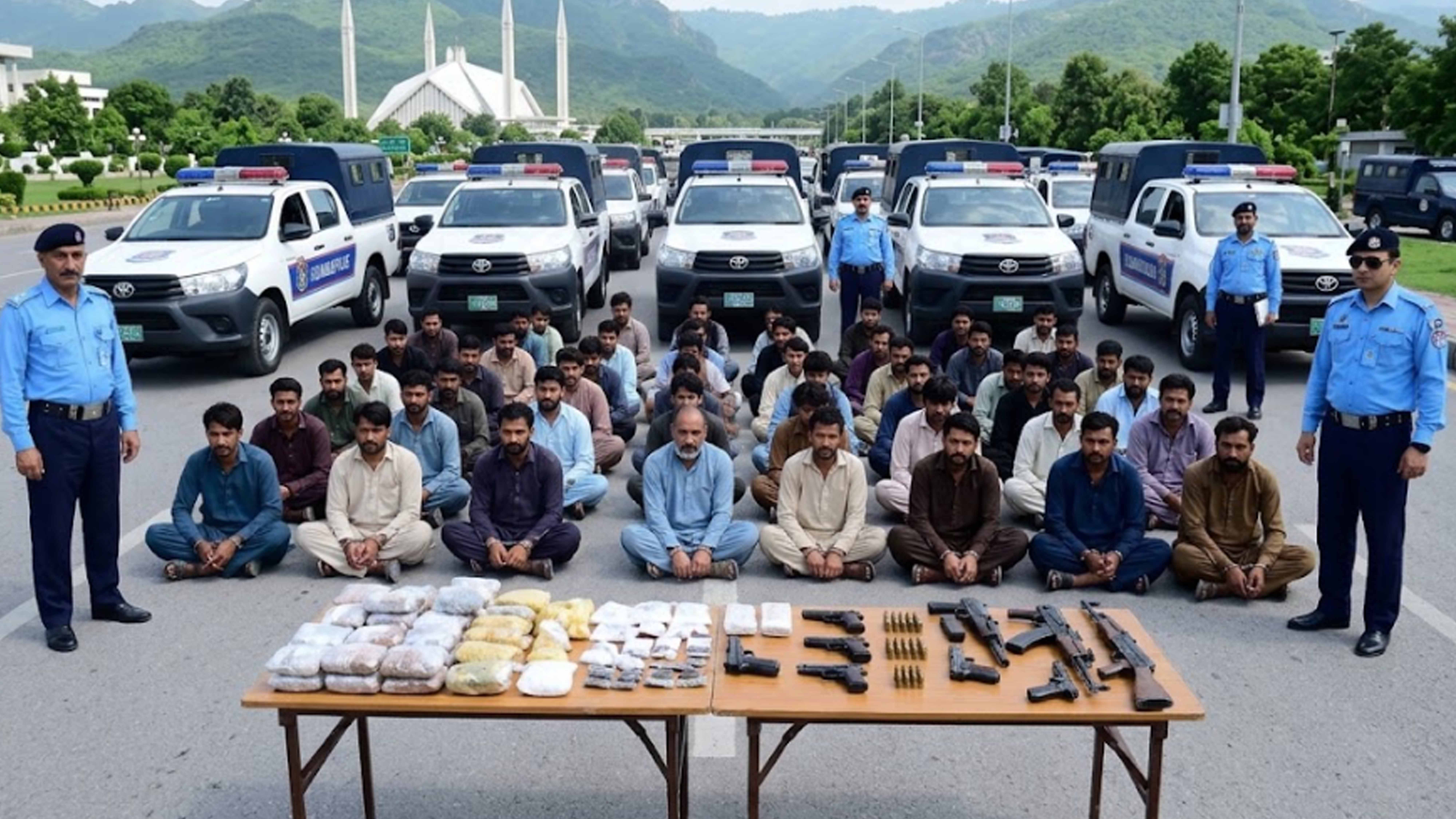 اسلام آباد پولیس کا جرائم پیشہ عناصر کے خلاف کریک ڈاؤن، 267 مشتبہ افراد گرفتار، منشیات اور غیرقانونی اسلحہ برآمد