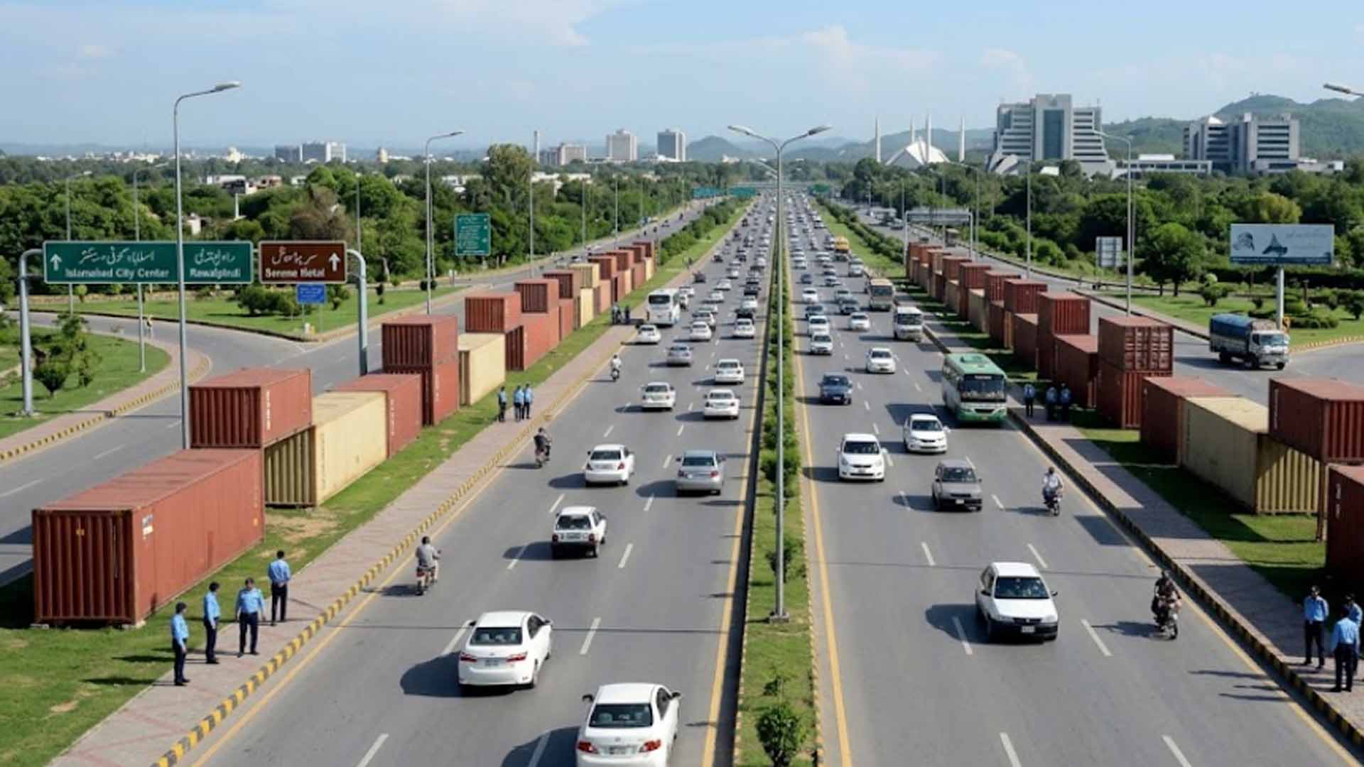 کنٹینرز حفاظتی اقدامات کا حصہ ،پی ٹی آئی کی ہٹ دھرمی اور انتشار کی ضد کے باوجود اسلام آباد کی  تمام سڑکیں کھلی ہیں