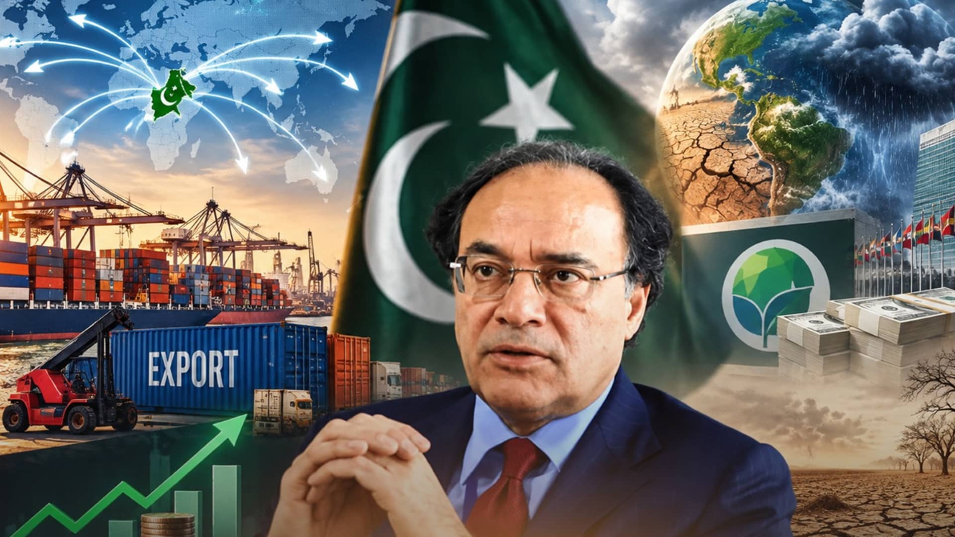 برآمدات پر مبنی معاشی ترقی اولین ترجیح، موسمیاتی چیلنجز سے نمٹنے کے لیے عالمی فنڈز ناکافی ہیں، وزیر خزانہ محمد اورنگزیب