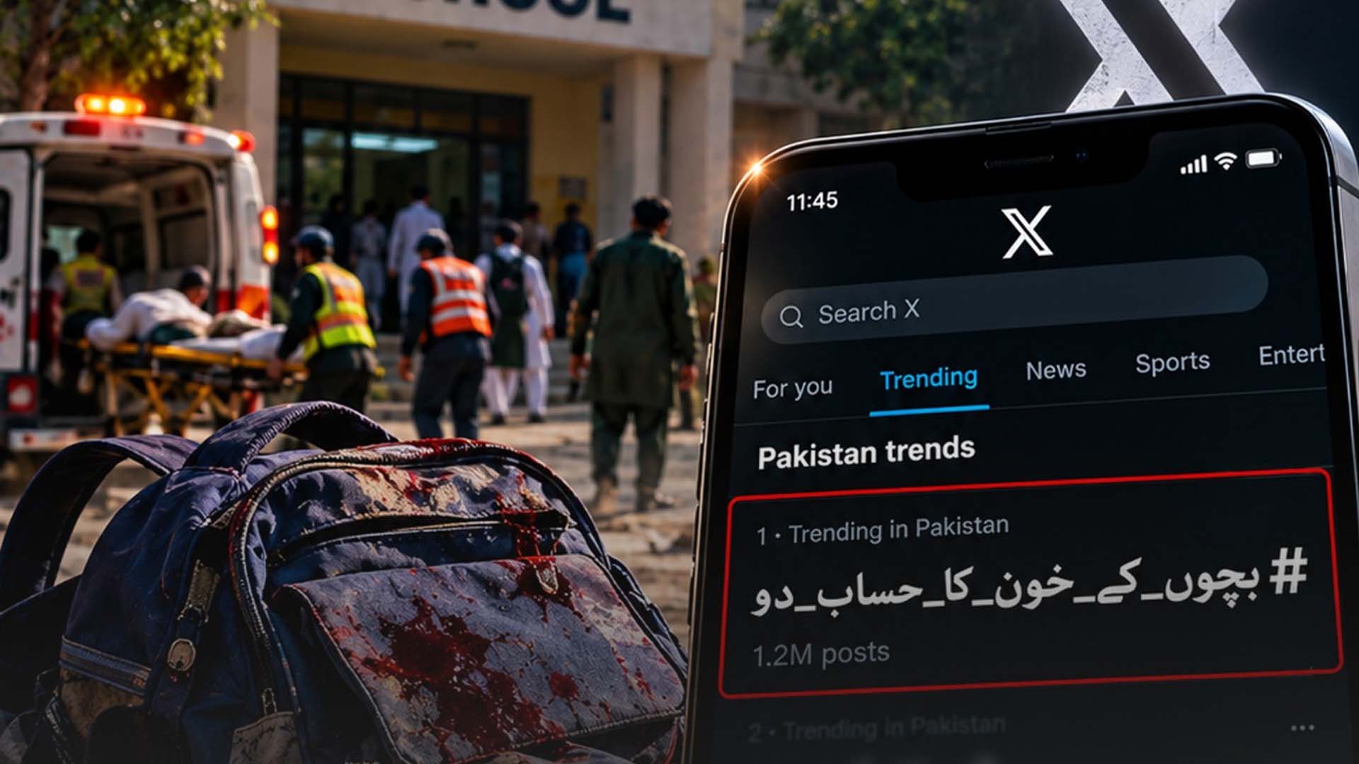 پشاور اسکول سانحہ ،’بچوں کے خون کا حساب دو‘ ایکس پر ٹاپ ٹرینڈ