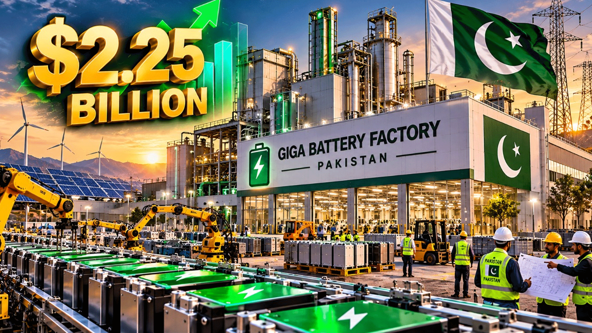 پاکستان کا 2.25 ارب ڈالر کی لاگت سے ’ گیگا بیٹری فیکٹری‘ قائم کرنے کا منصوبہ تیار