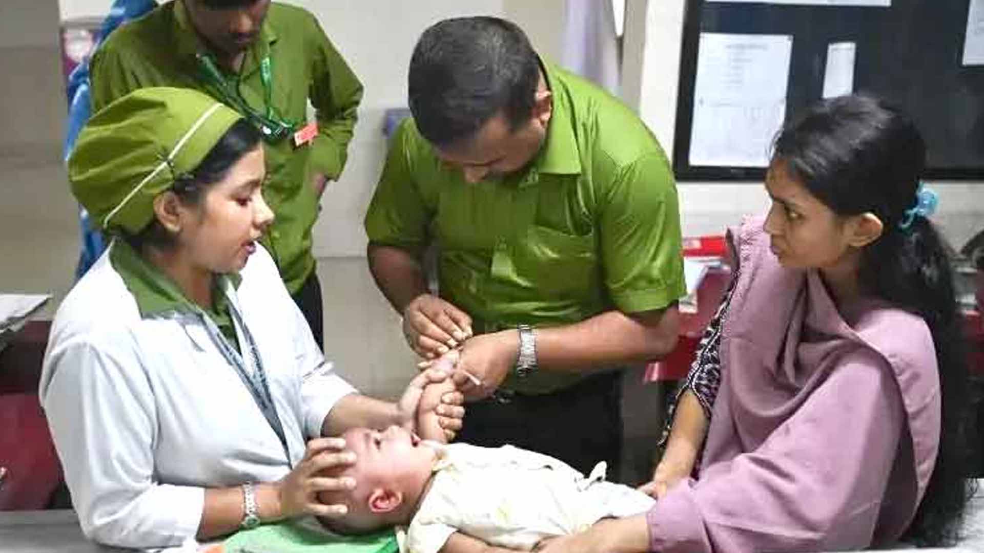 بنگلہ دیش میں خسرے کی وبا بے قابو،1,147 افراد ہلاک،94 فیصد کم عمر بچے