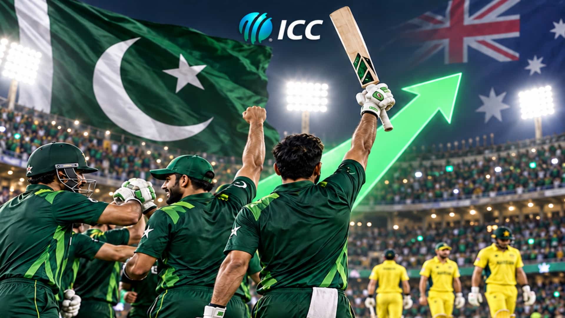 پاکستان کی آئی سی سی ون ڈے رینکنگ میں بڑی چھلانگ ، آسٹریلیا کو پیچھے چھوڑ دیا